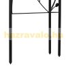 Metal plant runner, black, 256x39x72 cm