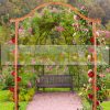 Wooden rose arbor plant runner with 2 flower boxes 209x181x60 cm  