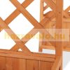 Wooden rose arbor plant runner with 2 flower boxes 209x181x60 cm  