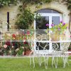 Round rose arbor set of 2 white plant runners 