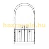 Rose-shaped plant runner with gate, black color 228x116x36.5 cm