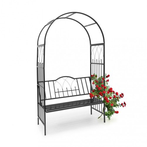 Plant runner with rose pattern bench