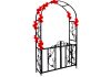 With decorative rose arbor door - plant runner 214 cm high