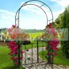 With decorative rose arbor door - plant runner 214 cm high