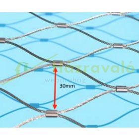   Rozsdamentes acél sodrony kerítés háló, 30x30 mm közökkel