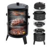 Smoker grillsütő 3 az 1-ben grill füstölő sütő BBQ