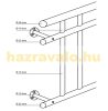 Erkélykorlát rozsdamentes franciaerkély saválló acél 128x90 cm inox