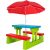 Gyerek műanyag kerti pad napernyővel egyben biztonságos kivitel