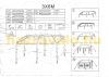 Kerti pavilon 6x3m és a 9x3m sörsátor tetőgerinc átvezető műanyag elem 19 mm sörsátor tartalék alkatrész