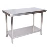 Inox munkaasztal 120x60cm SZÁLLÍTÁSI SÉRÜLT! rozsdamentes konyhai pult saválló anyagból készült asztal 