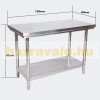 Inox munkaasztal 120x60cm SZÁLLÍTÁSI SÉRÜLT! rozsdamentes konyhai pult saválló anyagból készült asztal 