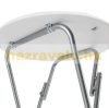 INJURED! Event table made of white MDF material, 110 cm high, 60 cm diameter, for example weddings, standing receptions, garden parties