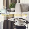 PRESENTATION PIECE, MISSING! Kitchen cart on wheels chrome kitchen cart with 2-level milk glass shelf