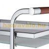 PRESENTATION PIECE, MISSING! Kitchen cart on wheels chrome kitchen cart with 2-level milk glass shelf