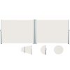 MISSING! Windbreak double room divider outdoor and indoor screen 200x600 cm beige color white frame 