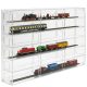 DELIVERY DAMAGED! Model railway showcase, shelf presentation cabinet transparent acrylic for H0 scale models with transparent back