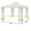 ALKATRÉSZ PONYVA! Kerti pavilon sörsátor modern stílusú szerelhető 3x4 méter bézs színben