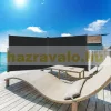 SÉRÜLT, HASZNÁLT! Szélfogó dupla térleválasztó kültéri és beltéri paraván 200x600 cm fekete színben antracit váz