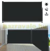 SÉRÜLT, HASZNÁLT! Szélfogó dupla térleválasztó kültéri és beltéri paraván 200x600 cm fekete színben antracit váz