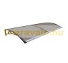REPLACED UNDER WARRANTY! Entrance door window polycarbonate protective roof with gutter 240x100 black frame brown cavity roof