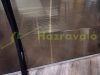 REPLACED UNDER WARRANTY! Entrance door window polycarbonate protective roof with gutter 240x100 black frame brown cavity roof
