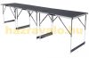 Folding table set of 3 can be connected for camping fair or other occasional use. The tables can be connected.