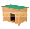 Wooden dog house 85 x 58 x 58 cm, SECOND CLASS! in natural wood-green color
