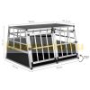 SZÁLLÍTÁS SÉRÜLT! Dogbox alumínium kutya szállító autóba 98x70x51cm praktikus mobil autós ketrec dupla