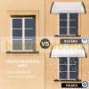 Canopy with extra extension 150x150 black frame bronze solid polycarbonate - Plexiglas - semi-canopy type H arm for example over front door or windows