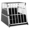 BEMUTATÓ DARAB! Dogbox alumínium kutya szállító autóba 90x66x72 cm praktikus mobil autós ketrec szimpla