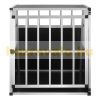 Dogbox aluminum dog carrier for car 90x66x72 cm practical mobile car cage single 