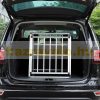 BEMUTATÓ DARAB! Dogbox alumínium kutya szállító autóba 90x66x72 cm praktikus mobil autós ketrec szimpla