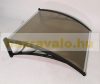 SZÁLLÍTÁS SÉRÜLT! Esővédő előtető tartalék panel 150x120 bronz barna polikarbonát alkatrész üregkamrás