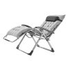 CSOMAGOLÁS SÉRÜLT! Összecsukható dönthető napozószék párnával szürke kerti pihenőszék