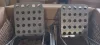 GARANCIÁBAN CSRÉLT! Rozsdamentes elektromos olajsütő 2x6 literes inox dupla fritőz 5000W étterem, ipari nagykonyha és otthoni használatra