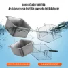 SZÁLLÍTÁS SÉRÜLT! Rozsdamentes elektromos olajsütő inox dupla fritőz 20 literes 5000W időzítővel vendéglátóipari