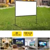CSAK ÁLLVÁNY! Vetítővászon 226x140 cm állvánnyal mobil projektor vászon 4K HD hordozható filmvászon