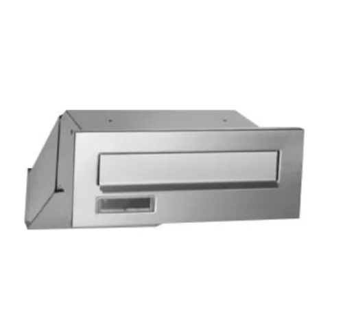 SZÁLLÍTÁS SÉRÜLT! Falba építhető kültéri teleszkópos postaláda 28x11x26-42 cm rozsdamentes acél kétoldalú postaláda