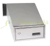 SZÁLLÍTÁS SÉRÜLT! Falba építhető kültéri teleszkópos postaláda 28x11x26-42 cm rozsdamentes acél kétoldalú postaláda