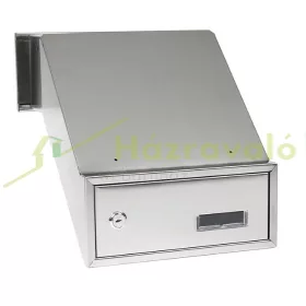   SZÁLLÍTÁS SÉRÜLT! Falba építhető kültéri teleszkópos postaláda 28x11x26-42 cm rozsdamentes acél kétoldalú postaláda