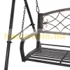 SZÁLLÍTÁS SÉRÜLT! Hintaágy 2 személyes fém kerti ülőgarnitúra 167x123x175 cm bronz