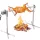 HIÁNYOS, SÉRÜLT CSOMAGOLÁS! Malacsütő 116 cm rozsdamentes acél forgónyárs 42W BBQ grill grillkocsi grillnyárs