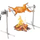 HIÁNYOS, SÉRÜLT CSOMAGOLÁS! Malacsütő 116 cm rozsdamentes acél forgónyárs 42W BBQ grill grillkocsi grillnyárs