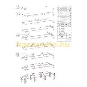 Kerti pavilon sörsátor tartóoszlop talp 24 mm sörsátor tartalék alkatrész