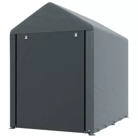   fészer, tárolósátor, robusztus és időjárásálló, acélváz, 1,2x1,8x1,6m, sötétszürke