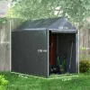 fészer, tárolósátor, robusztus és időjárásálló, acélváz, 1,2x1,8x1,6m, sötétszürke