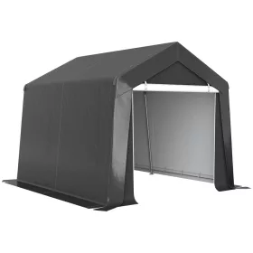   sátor garázs 3x3 m Vízálló garázssátor feltekerhető ajtóval, szellőzőablakkal, meghosszabbított szélekkel, sötétszürke