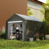 sátor garázs 3x3 m Vízálló garázssátor feltekerhető ajtóval, szellőzőablakkal, meghosszabbított szélekkel, sötétszürke