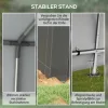 sátor garázs 3x3 m Vízálló garázssátor feltekerhető ajtóval, szellőzőablakkal, meghosszabbított szélekkel, sötétszürke
