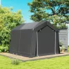 sátor garázs 3x3 m Vízálló garázssátor feltekerhető ajtóval, szellőzőablakkal, meghosszabbított szélekkel, sötétszürke